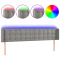 Tête de lit à LED Gris clair 163x16x78/88 cm Velours