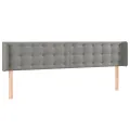 Tête de lit à LED Gris clair 163x16x78/88 cm Velours