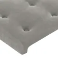 Tête de lit à LED Gris clair 163x16x78/88 cm Velours