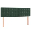 Têtes de lit 2 pcs Vert foncé 72x5x78/88 cm Velours