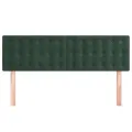Têtes de lit 2 pcs Vert foncé 72x5x78/88 cm Velours