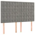 cadre de lit et matelas Gris clair 140x190cm Velours