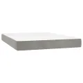 cadre de lit et matelas Gris clair 140x190cm Velours