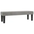 cadre de lit et matelas Gris clair 140x190cm Velours