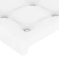 Tête de lit avec oreilles Blanc 147x23x118/128 cm Similicuir