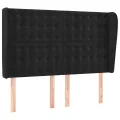 cadre de lit matelas et LED Noir 140x200 cm Velours