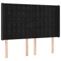 cadre de lit matelas et LED Noir 140x190 cm Velours
