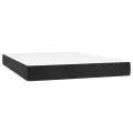 cadre de lit avec matelas Noir 140x190 cm Velours