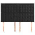 Têtes de lit 4 pcs Noir 72x5x78/88 cm Velours