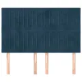 Têtes de lit 4 pcs Bleu foncé 72x5x78/88 cm Velours