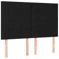 cadre de lit et matelas et LED Noir 140x200 cm Tissu