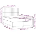 cadre de lit avec matelas LED Bleu foncé 140x190 cm