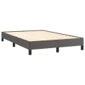 cadre de lit avec matelas gris 120x190 cm similicuir