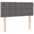 cadre de lit avec matelas gris 120x190 cm similicuir