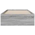 Cadre de lit et tiroirs sonoma gris 75x190cm bois d'ingénierie
