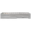 Cadre de lit et tiroirs sonoma gris 75x190cm bois d'ingénierie
