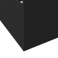 Cadre de lit avec tiroirs noir 100x200 cm bois d'ingénierie
