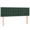 cadre de lit matelas et LED Vert foncé 140x200 cm