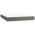 cadre de lit avec matelas Gris 140x200 cm Similicuir