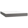 cadre de lit avec matelas Gris 140x200 cm Similicuir