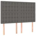 cadre de lit avec matelas Gris 140x190 cm Similicuir