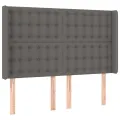 cadre de lit matelas LED Gris 140x200 cm Similicuir