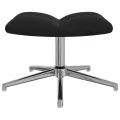 Chaise de relaxation avec repose-pied Noir Velours