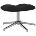 Chaise de relaxation avec repose-pied Noir Velours