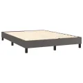 cadre de lit avec matelas Gris 140x190 cm Similicuir