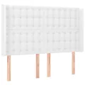 cadre de lit matelas LED Blanc 140x190 cm Similicuir