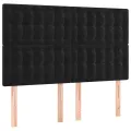 Cadre de lit avec tête de lit Noir 140x190 cm Velours