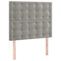 cadre de lit et matelas Gris clair 80x200 cm Velours