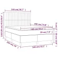 cadre de lit et matelas Bleu foncé 140x190cm Velours