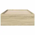 Cadre de lit et tiroirs chêne sonoma 75x190cm bois d'ingénierie
