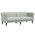 Ensemble de canapés 2 pcs gris clair velours
