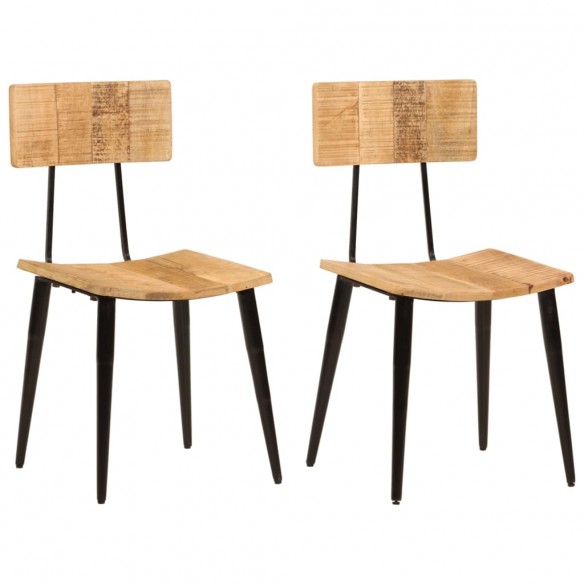 Chaises à dîner 2 pcs 44x40x80 cm Bois de manguier solide