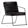 Fauteuil Noir Cuir véritable