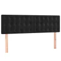 cadre de lit avec matelas Noir 140x200 cm Velours