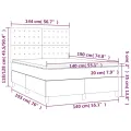 cadre de lit avec matelas et LED Blanc 140x190 cm