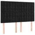 cadre de lit matelas et LED Noir 140x190 cm Velours