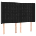 cadre de lit matelas et LED Noir 140x200 cm Velours