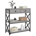 Table console sonoma gris 75x28x75 cm bois d'ingénierie