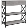 Table console sonoma gris 75x28x75 cm bois d'ingénierie