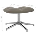 Chaise de relaxation avec repose-pied Gris clair Velours