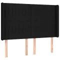 cadre de lit matelas et LED Noir 140x200 cm Tissu