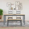 Banc à manger Panama gris 105x30x45 cm bois massif de pin