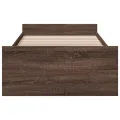 Cadre de lit et tiroirs chêne marron 100x200 cm bois ingénierie