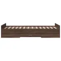 Cadre de lit et tiroirs chêne marron 100x200 cm bois ingénierie