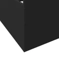 Cadre de lit et tiroirs noir 120x190 cm bois d'ingénierie