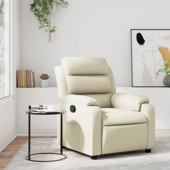 Fauteuil inclinable Crème Similicuir